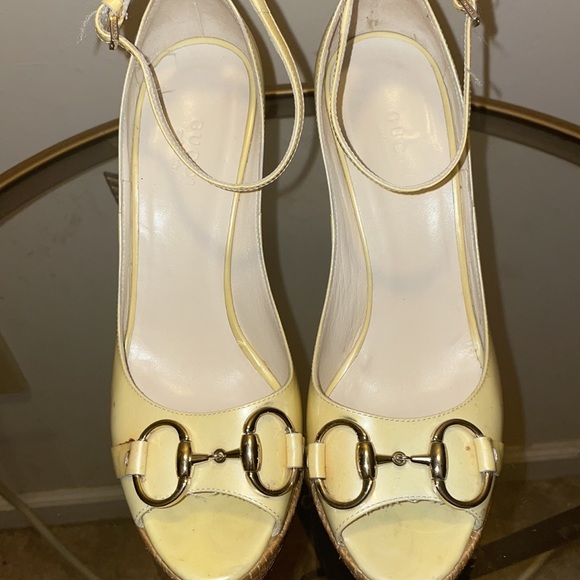 Gucci Yellow Wedges 6.5 - Picture 4 of 6